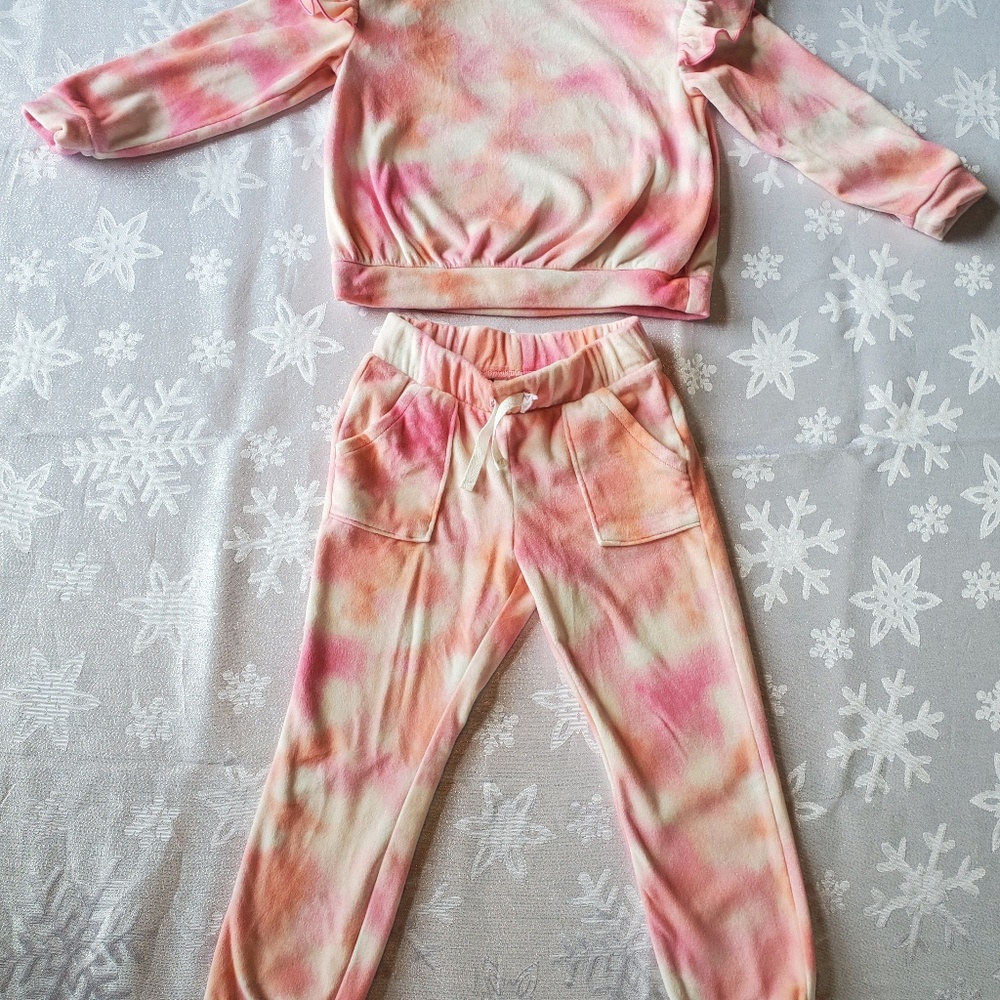 Cat and Jack tie die sweat suit 4T